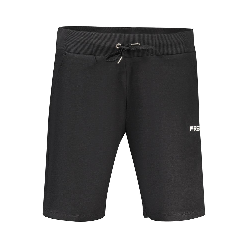 Activewear Shorts by Freddy for women in cotton black & print features a kinetic silhouette, showcasing adjustable-waistband with a kinetic , short, and for a premium athletic look.