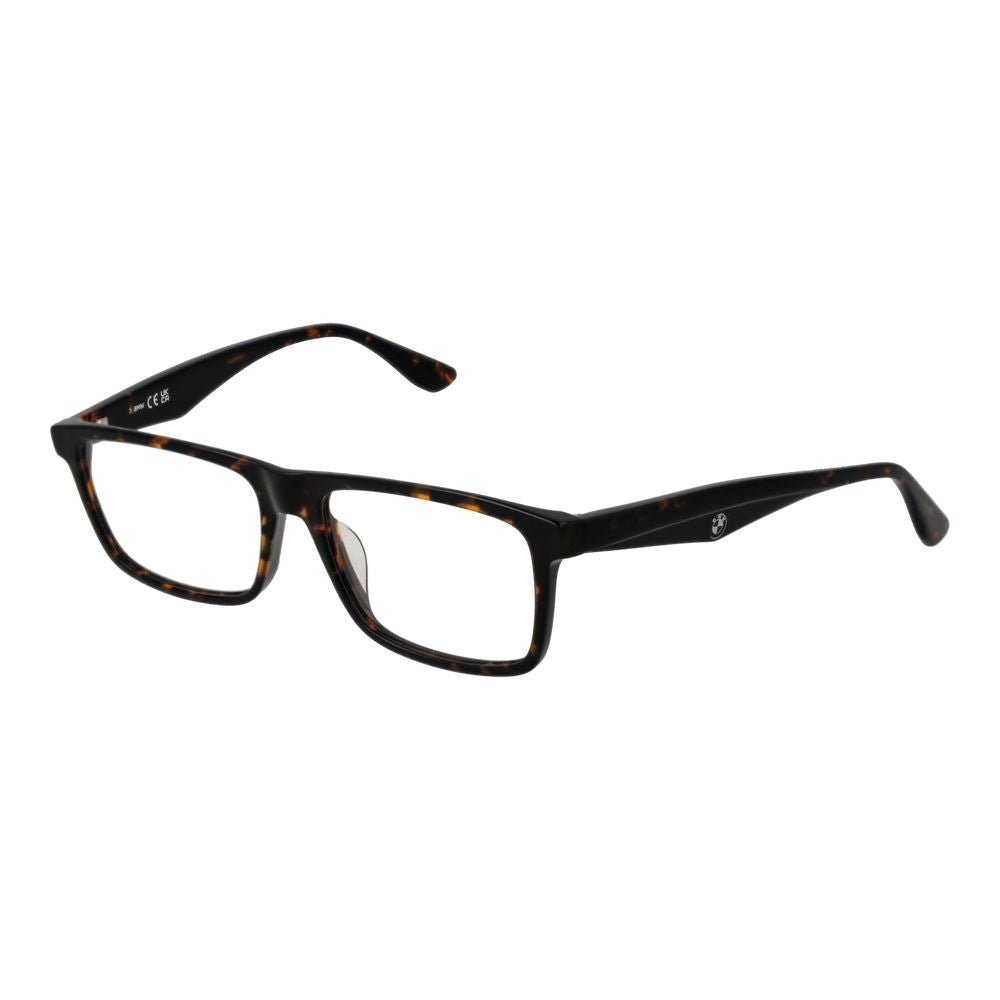 Eyeglasses Frames by BMW for men in plastic brown features an refined silhouette, showcasing a sophisticated brown coloured frame and refined full-frame frame design for a refined look.