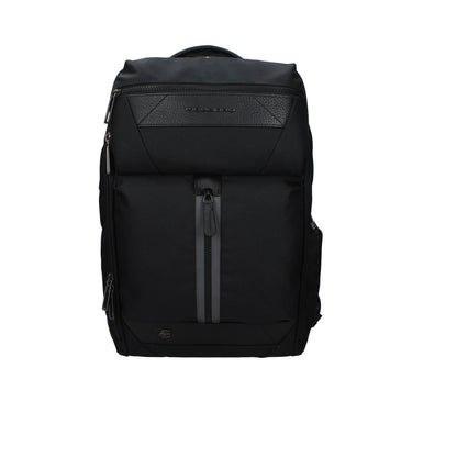 Backpack by Piquadro for men in fabric black showcases an architectural Fabric Backpack design, featuring a secure , ample , and architectural backpack-strap & adjustable-strap for a sophisticated look.