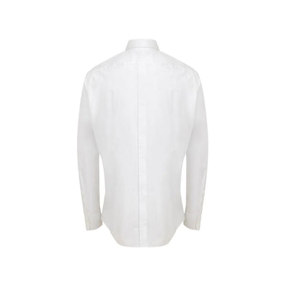 Dress Shirt by Dolce & Gabbana for men in cotton white features an architectural silhouette with a refined and elegant for a architectural look.