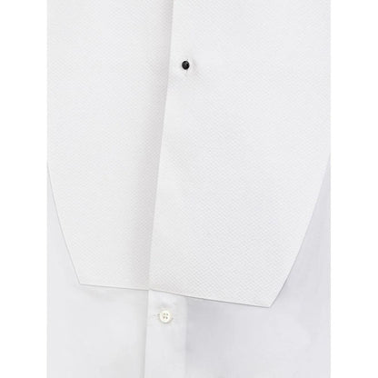 Dress Shirt by Dolce & Gabbana for men in cotton white showcases a sleek silhouette, elegantly detailed with a sleek and for a sleek finish.