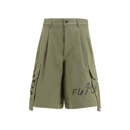 Comme Des Garçons Bicolor Cotton Cargo Shorts