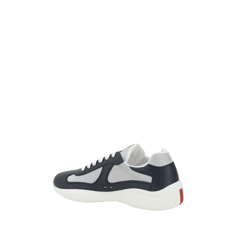 Athletic Sneakers by Prada for men in bos taurus calf leather & polyamide blue features an timeless silhouette from the Men's Athletic Bos Taurus Calf Leather & Polyamide Sneakers collection, showcasing a timeless athletic style for a timeless look.