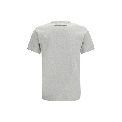 Activewear T-Shirt by Comme Des Garçons for men in cotton gray & print features an ergonomic design with , highlighting a ergonomic length and ergonomic for a high-performance look.