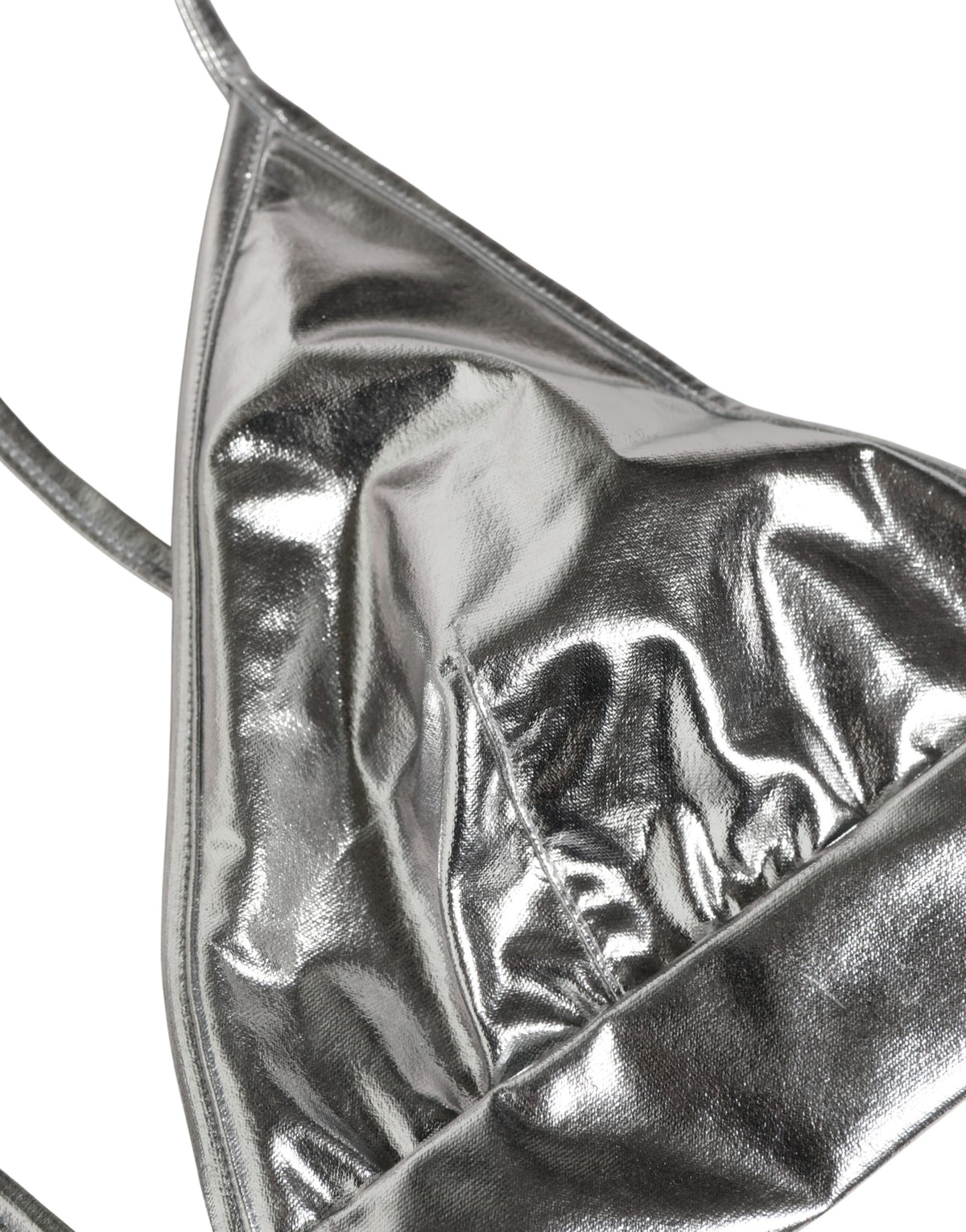 Dolce & Gabbana Women's Crop Top Cropped Stretch Nylon Corset - Silver