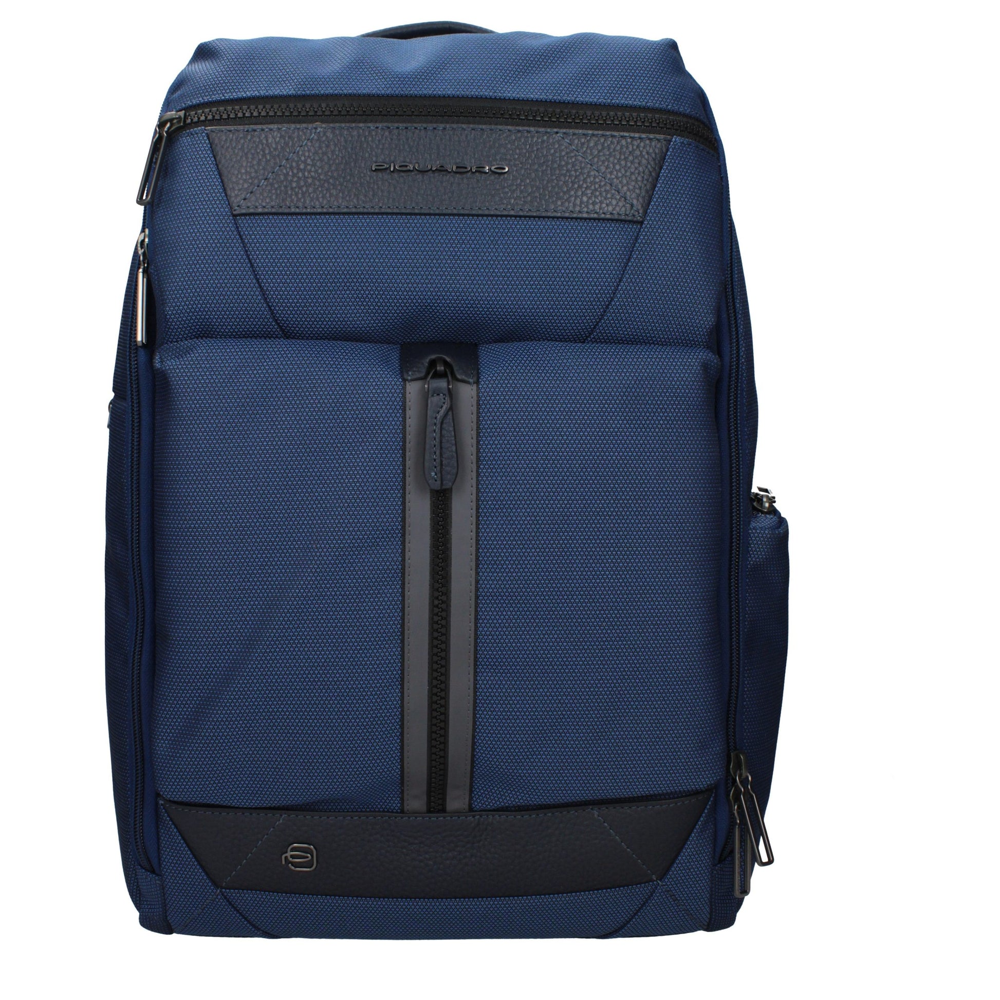 Backpack by Piquadro for men in fabric blue presents a stately Fabric Backpack design, showcasing a secure with ample and versatile backpack-strap & adjustable-strap for a stately finish.