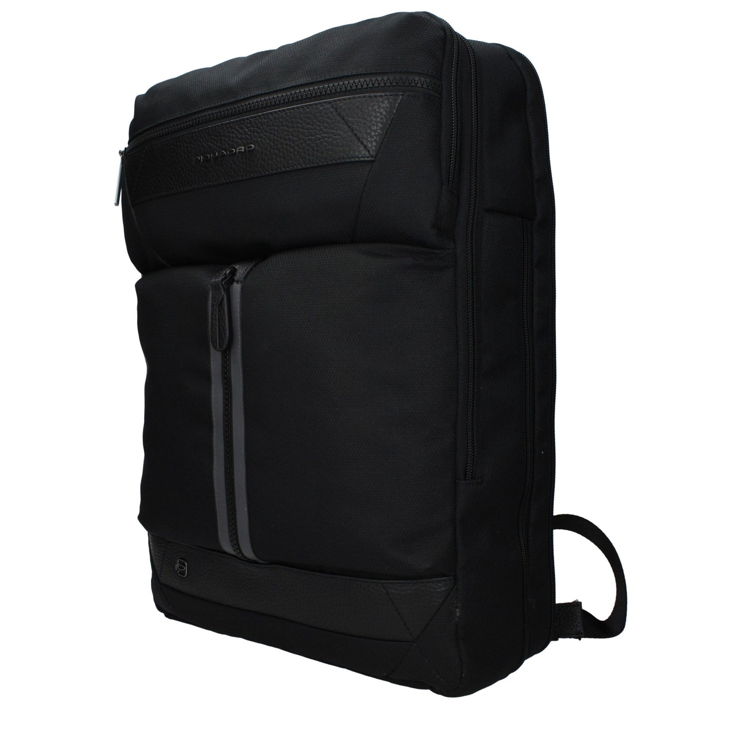 Backpack by Piquadro for men in fabric black showcases a stately Fabric Backpack design, featuring a secure with stately and versatile backpack-strap & adjustable-strap.
