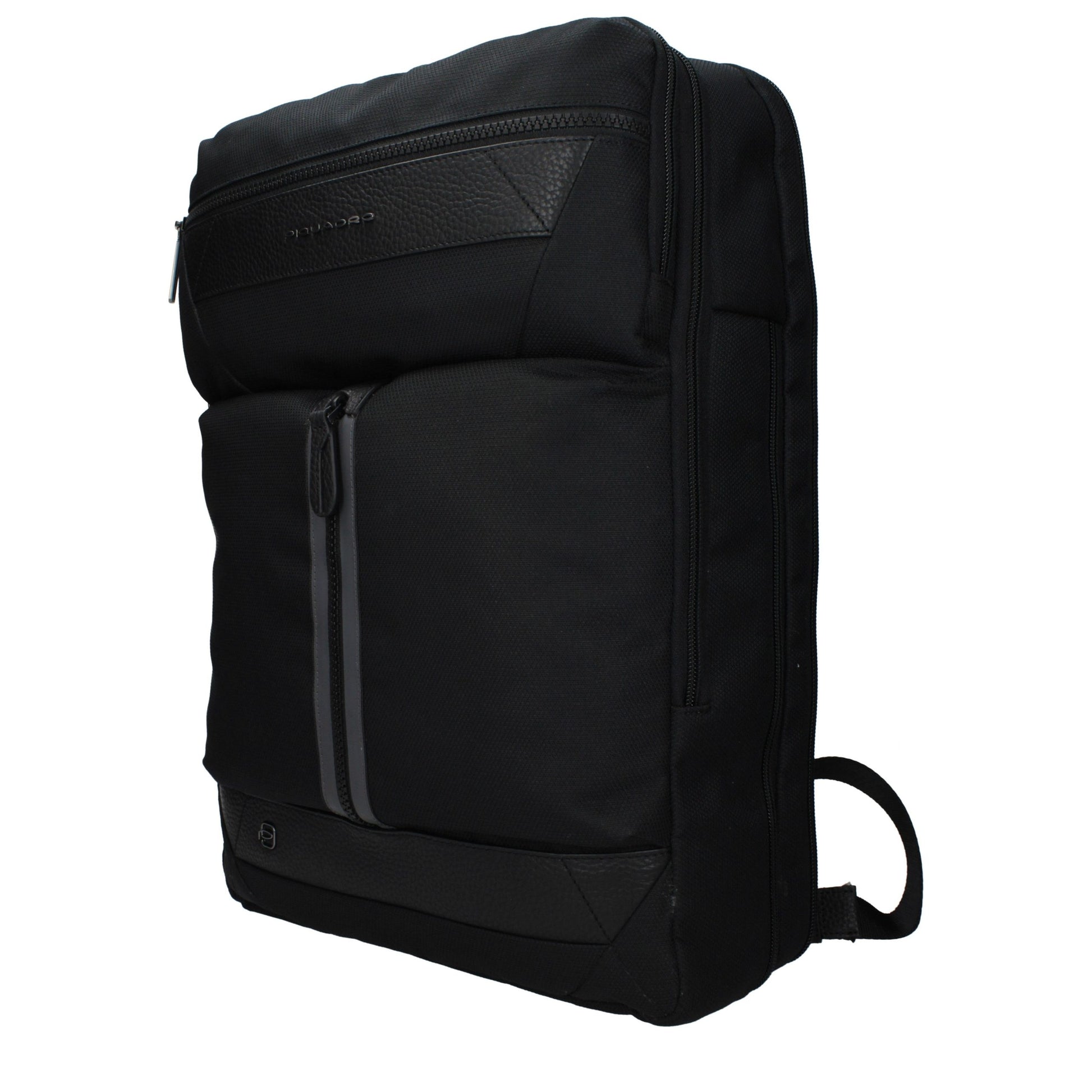 Backpack by Piquadro for men in fabric black showcases a stately Fabric Backpack design, featuring a secure with stately and versatile backpack-strap & adjustable-strap.