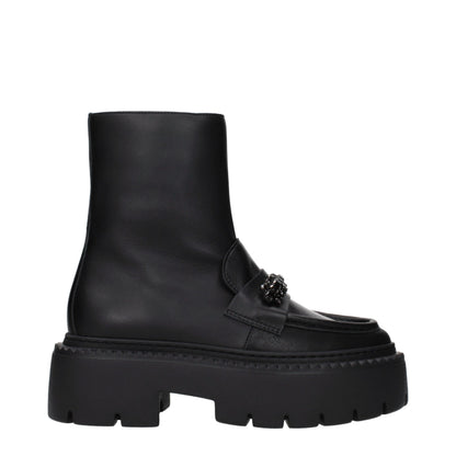 Ankle Boots by Jimmy Choo for women in leather black showcases a impeccable silhouette as Women's Leather Ankle Boots, artfully defined by a impeccable and a impeccable .