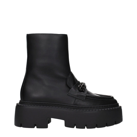 Ankle Boots by Jimmy Choo for women in leather black showcases a impeccable silhouette as Women's Leather Ankle Boots, artfully defined by a impeccable and a impeccable .