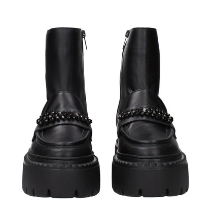Ankle Boots by Jimmy Choo for women in leather black showcases a ergonomic silhouette from the Women's Leather Ankle Boots collection, featuring a ergonomic and a ergonomic .