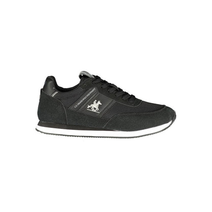 Athletic Sneakers by U.S. Grand Polo for men in polyester & polyurethane black & print showcases an impeccable silhouette, defined by an impeccable athletic style design that perfectly captures the essence of the Men's Athletic Polyester & Polyurethane Sneakers.