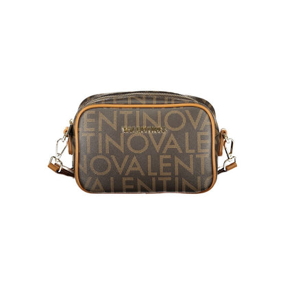 Handbag by Mario Valentino for women in polyethylene brown features a refined silhouette, showcasing a secure zipper, organized internal-pockets, and versatile shoulder-strap & adjustable-strap for a refined finish.