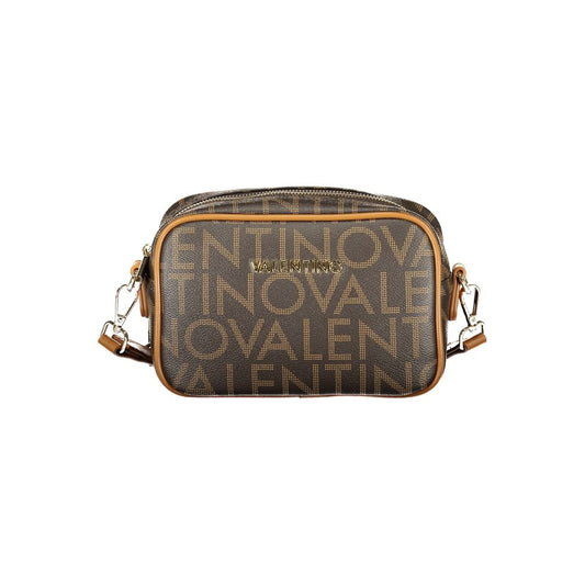 Handbag by Mario Valentino for women in polyethylene brown features a refined silhouette, showcasing a secure zipper, organized internal-pockets, and versatile shoulder-strap & adjustable-strap for a refined finish.