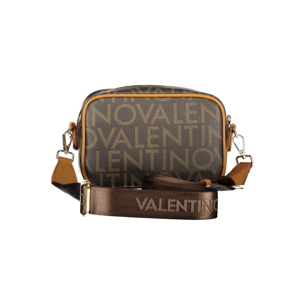 Handbag by Mario Valentino for women in polyethylene brown features a signature silhouette, showcasing a secure zipper and signature internal-pockets with versatile shoulder-strap & adjustable-strap for a sophisticated look.