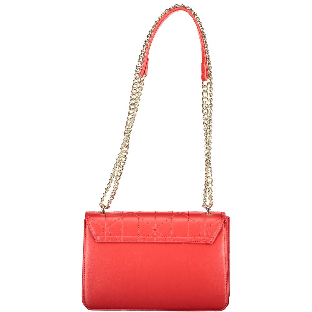 Handbag by Mario Valentino for women in polyethylene red features a exquisite silhouette, showcasing a secure snap and exquisite internal-pockets with versatile handle for a exquisite finish.