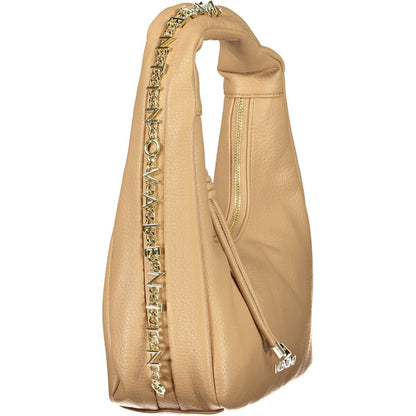 Shoulder Handbag by Mario Valentino for women in polyethylene beige & signature features a exquisite silhouette, showcasing a secure zipper and exquisite internal-pockets with versatile shoulder-strap & handle for a exquisite finish.