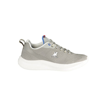 Athletic Sneakers by U.S. Grand Polo for men in polyester & polyurethane gray features an stately silhouette, showcasing the signature athletic style of the Men's Athletic Polyester & Polyurethane Sneakers collection with a truly stately finish.