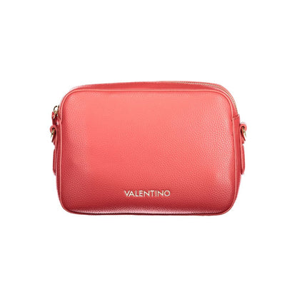 Handbag by Mario Valentino for women in polyethylene red features an refined silhouette, showcasing a secure zipper, ample internal-pockets, and versatile shoulder-strap & adjustable-strap for a sophisticated refined aesthetic.
