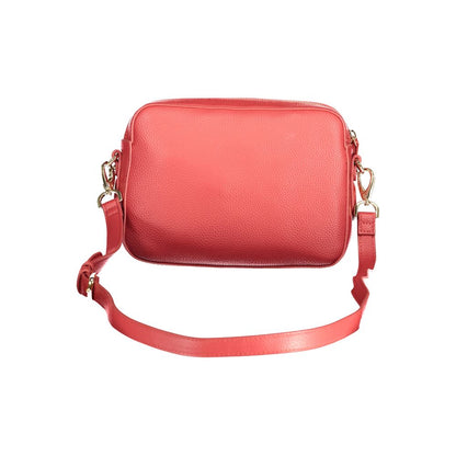 Handbag by Mario Valentino for women in polyethylene red features a signature silhouette, showcasing a secure zipper and signature internal-pockets with versatile shoulder-strap & adjustable-strap for a sophisticated look.