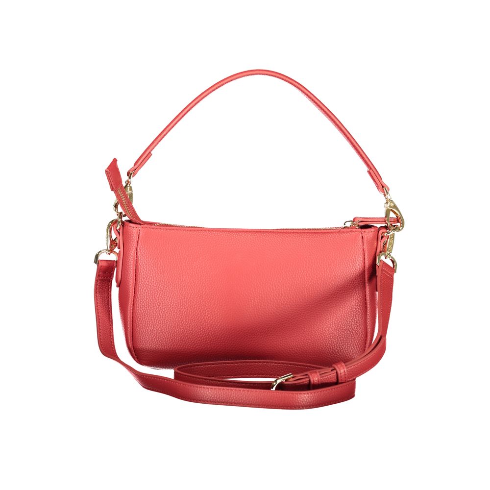 Crossbody Handbag by Mario Valentino for women in polyethylene red features a signature silhouette, showcasing a secure zipper and signature internal-pockets with versatile crossbody-strap, shoulder-strap, adjustable-strap & handle for a sophisticated look.