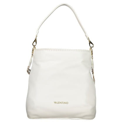 Handbag by Mario Valentino for women in polyethylene white features a exquisite silhouette, showcasing a secure zipper and exquisite document-holder & internal-pockets with versatile shoulder-strap & handle for a exquisite finish.