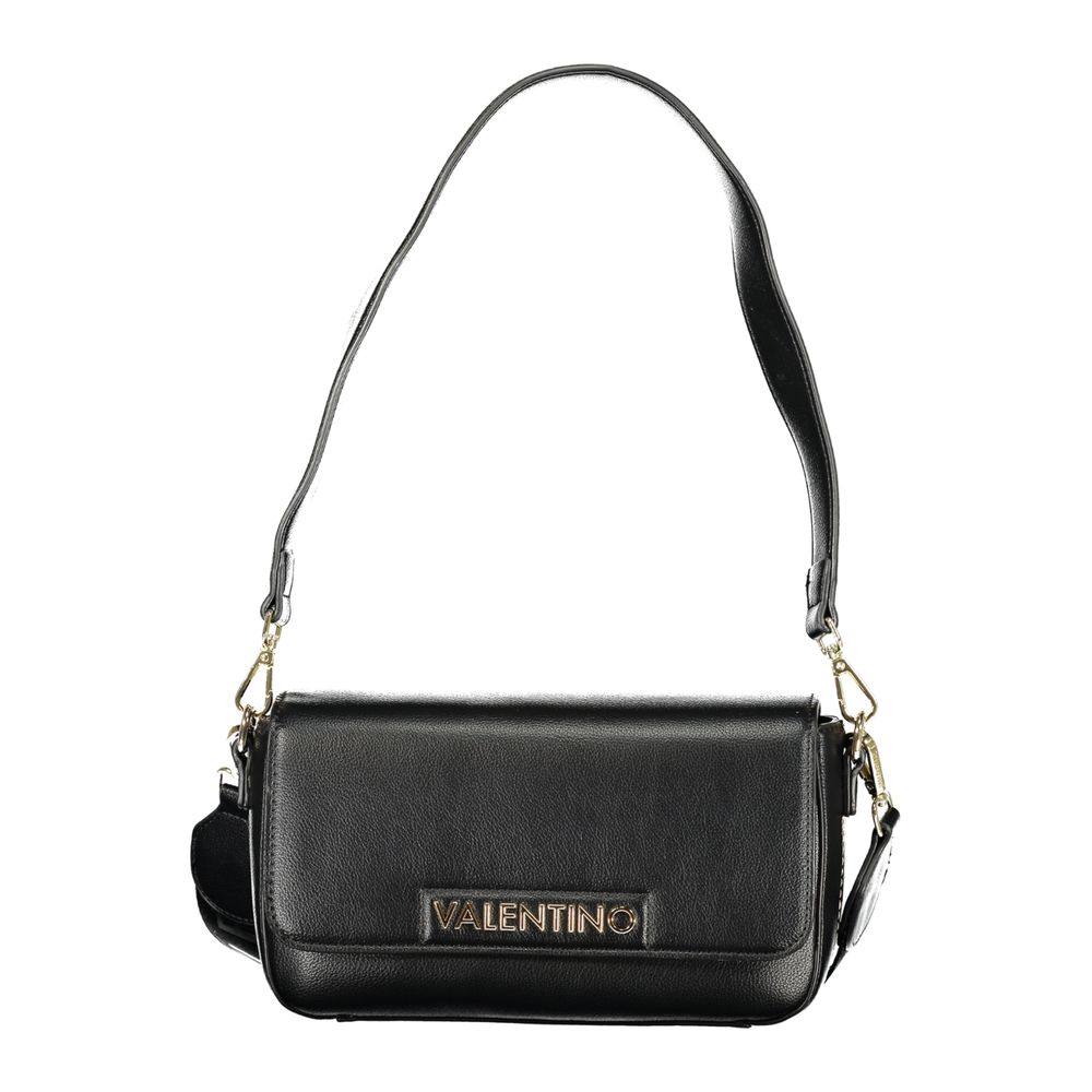 Handbag by Mario Valentino for women in polyethylene black & signature presents a ornamental silhouette, showcasing a secure zipper, ample internal-pockets, and versatile shoulder-strap, adjustable-strap & handle for a ornamental finish.
