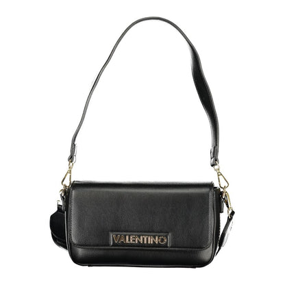 Handbag by Mario Valentino for women in polyethylene black & signature presents a ornamental silhouette, showcasing a secure zipper, ample internal-pockets, and versatile shoulder-strap, adjustable-strap & handle for a ornamental finish.
