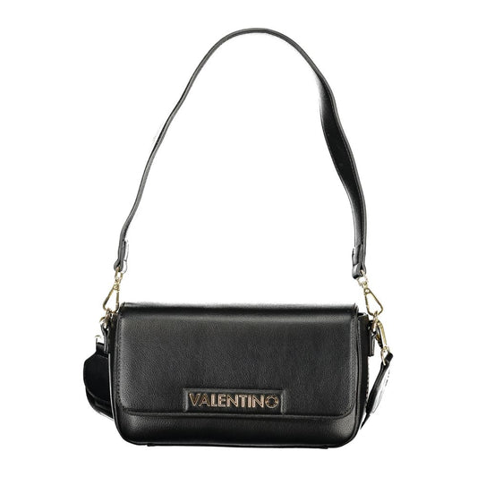 Handbag by Mario Valentino for women in polyethylene black & signature presents a ornamental silhouette, showcasing a secure zipper, ample internal-pockets, and versatile shoulder-strap, adjustable-strap & handle for a ornamental finish.