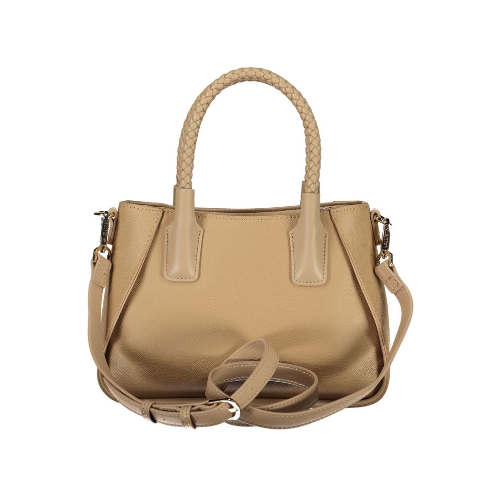 Handbag by Mario Valentino for women in polyethylene beige & signature features a signature silhouette, showcasing a secure zipper and signature internal-pockets with versatile shoulder-strap, handle & adjustable-strap for a sophisticated look.