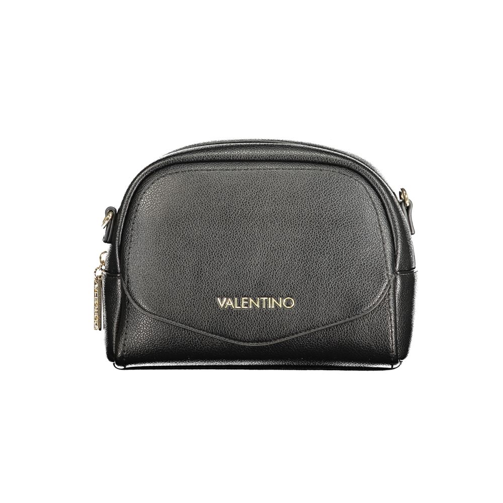 Handbag by Mario Valentino for women in polyethylene black features a ornamental silhouette, showcasing a secure zipper, ample internal-pockets, and ornamental shoulder-strap & adjustable-strap for a sophisticated look.
