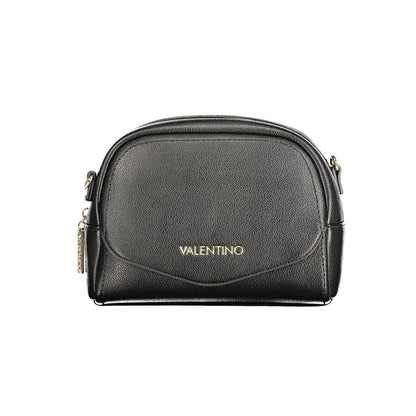 Handbag by Mario Valentino for women in polyethylene black features a ornamental silhouette, showcasing a secure zipper, ample internal-pockets, and ornamental shoulder-strap & adjustable-strap for a sophisticated look.
