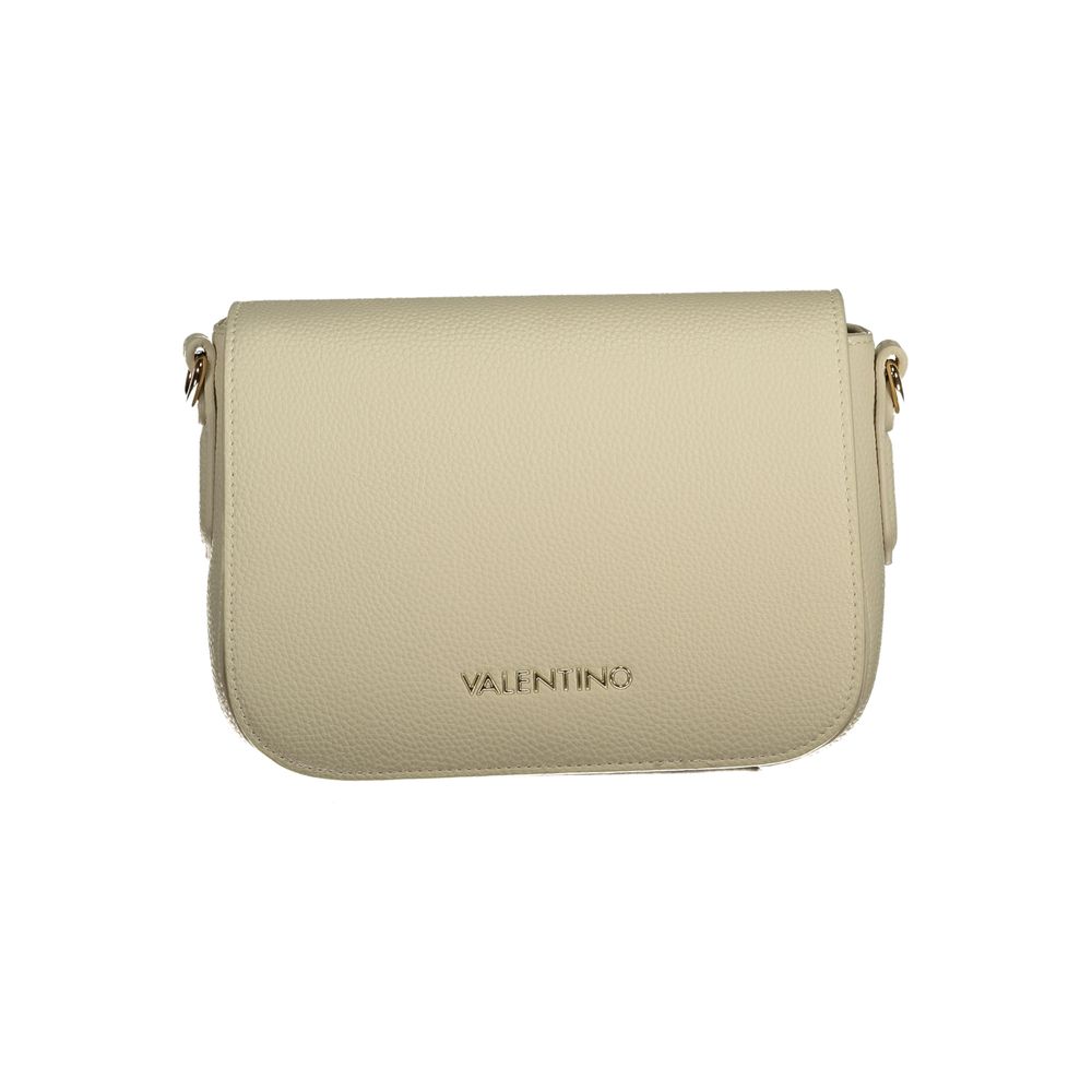 Handbag by Mario Valentino for women in polyethylene beige & signature features a signature silhouette, showcasing a secure zipper and signature internal-pockets with versatile shoulder-strap & adjustable-strap for a sophisticated look.