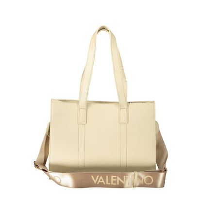 This Handbag by Mario Valentino for women in polyethylene and beige & signature presents a sculptural silhouette featuring a secure zipper, ample internal-pockets, and versatile adjustable-strap & handle for a sculptural finish.