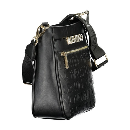 Handbag by Mario Valentino for women in polyethylene black & signature features a ornamental silhouette, showcasing a secure zipper, ample external-pockets & internal-pockets, and ornamental shoulder-strap & adjustable-strap for a sophisticated look.