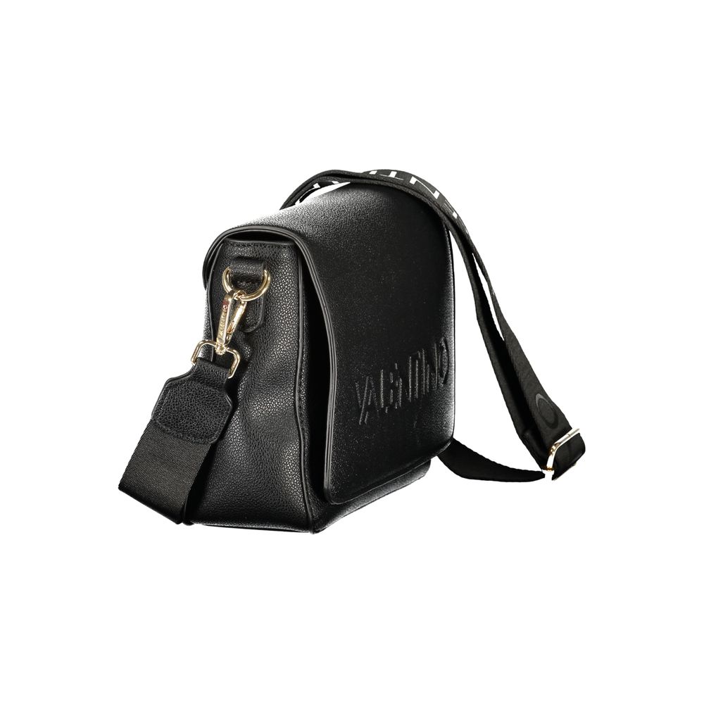 Shoulder Handbag by Mario Valentino for women in polyethylene black features an refined silhouette, showcasing a secure zipper, ample internal-pockets, and versatile shoulder-strap & adjustable-strap for a sophisticated refined aesthetic.