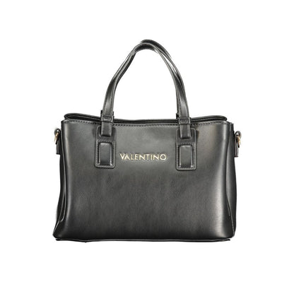 This Handbag by Mario Valentino for women in polyethylene and black presents a sculptural silhouette featuring a secure zipper, ample external-pockets & internal-pockets, and versatile shoulder-strap, adjustable-strap & handle for a sculptural finish.