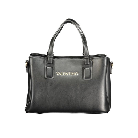 This Handbag by Mario Valentino for women in polyethylene and black presents a sculptural silhouette featuring a secure zipper, ample external-pockets & internal-pockets, and versatile shoulder-strap, adjustable-strap & handle for a sculptural finish.