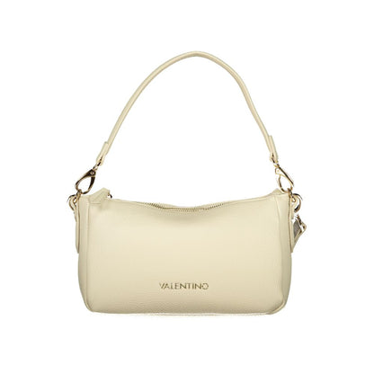 This Handbag by Mario Valentino for women in polyethylene and beige & signature presents a sculptural silhouette featuring a secure zipper, ample internal-pockets, and versatile shoulder-strap, adjustable-strap & handle for a sculptural finish.