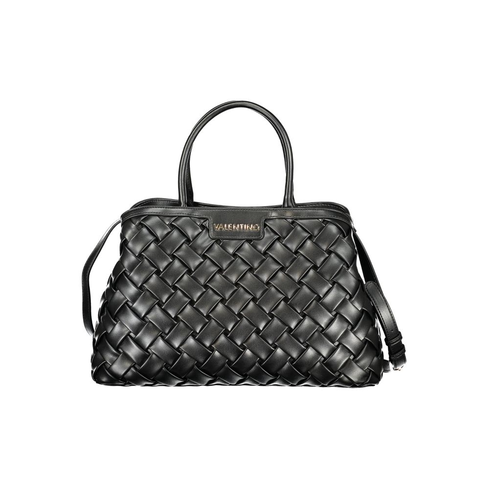 Handbag by Mario Valentino for women in polyethylene black & signature features a exquisite silhouette, showcasing a secure snap & zipper and exquisite built-in-compartments & internal-pockets with versatile shoulder-strap, handle & adjustable-strap for a exquisite finish.