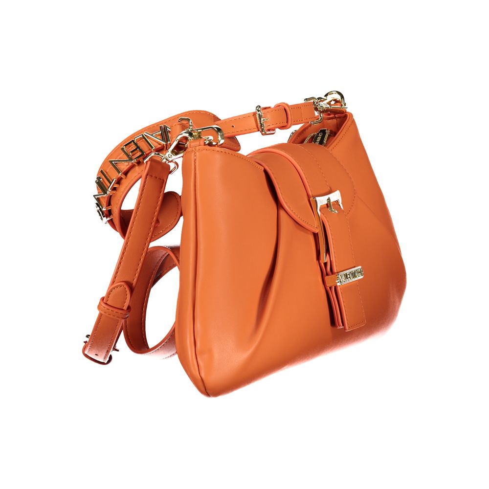 Handbag by Mario Valentino for women in polyethylene orange & signature presents a ornamental silhouette, showcasing a secure zipper, ample internal-pockets, and versatile shoulder-strap, adjustable-strap & handle for a ornamental finish.