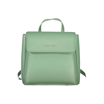 Backpack by Mario Valentino for women in polyethylene green & signature showcases a stately Polyethylene Backpack design, featuring a secure snap & zipper with stately built-in-compartments & internal-pockets and versatile handle, backpack-strap & adjustable-strap.