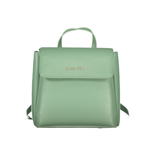 Backpack by Mario Valentino for women in polyethylene green & signature showcases a stately Polyethylene Backpack design, featuring a secure snap & zipper with stately built-in-compartments & internal-pockets and versatile handle, backpack-strap & adjustable-strap.