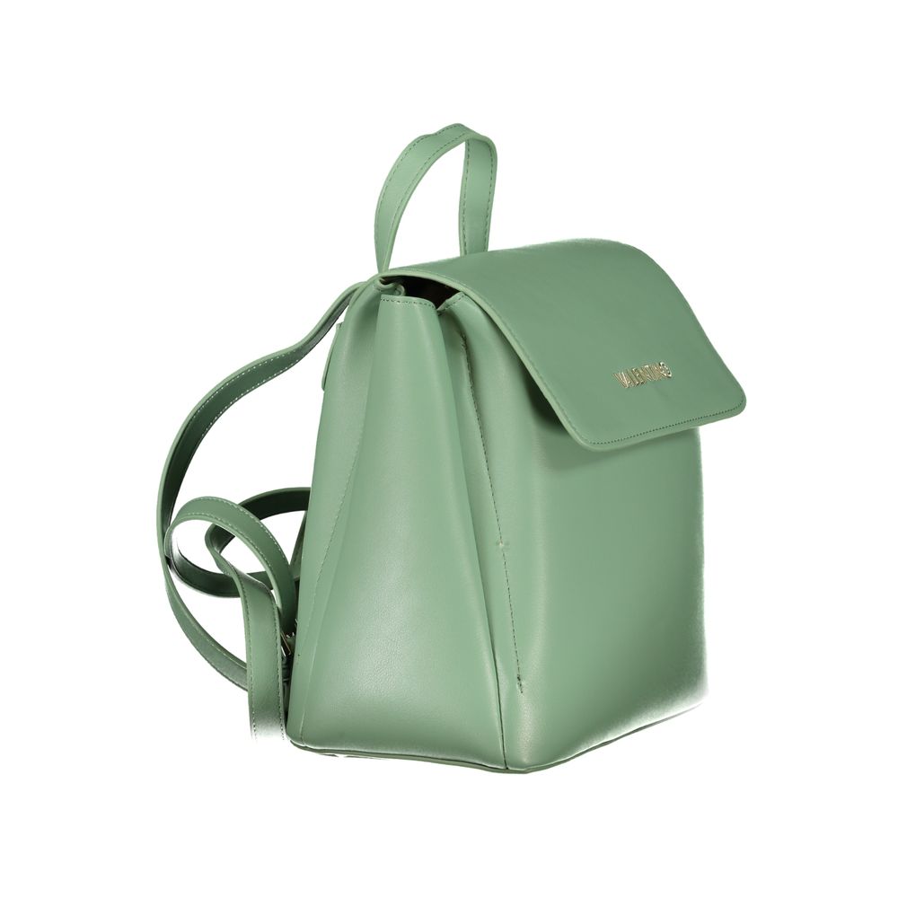 Backpack by Mario Valentino for women in polyethylene green & signature presents a stately Polyethylene Backpack design, showcasing a secure snap & zipper with ample built-in-compartments & internal-pockets and versatile handle, backpack-strap & adjustable-strap for a stately finish.