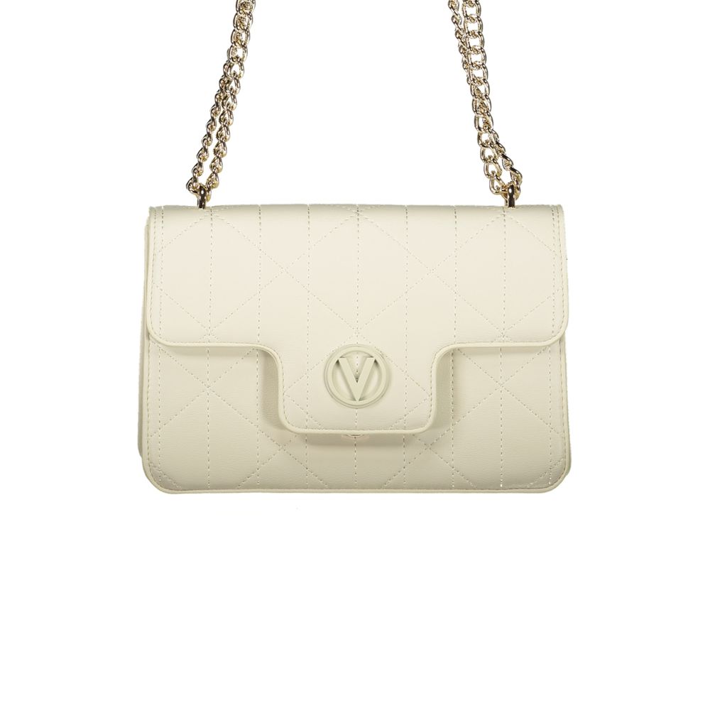 Handbag by Mario Valentino for women in polyethylene white presents a ornamental silhouette, showcasing a secure snap, ample internal-pockets, and versatile handle for a ornamental finish.