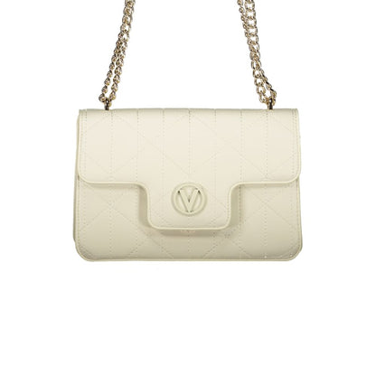 Handbag by Mario Valentino for women in polyethylene white presents a ornamental silhouette, showcasing a secure snap, ample internal-pockets, and versatile handle for a ornamental finish.