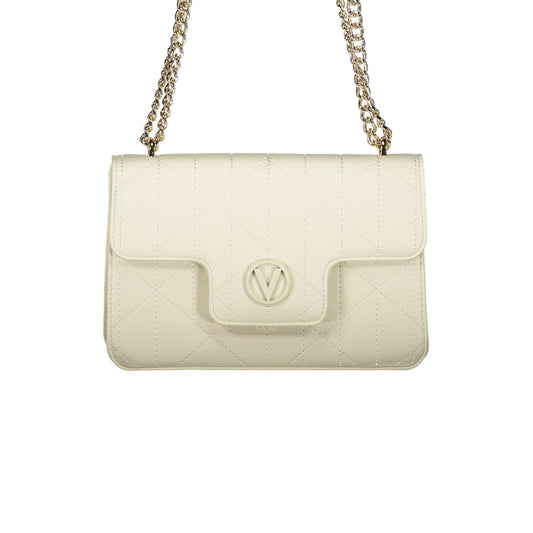Handbag by Mario Valentino for women in polyethylene white presents a ornamental silhouette, showcasing a secure snap, ample internal-pockets, and versatile handle for a ornamental finish.