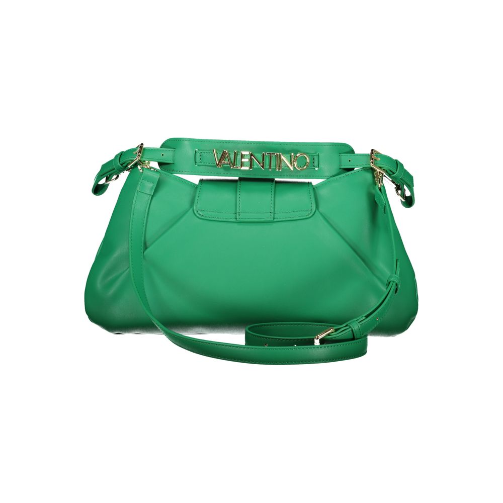 Evening Handbag by Mario Valentino for women in polyethylene green features a refined silhouette, showcasing a secure zipper, organized internal-pockets, and versatile shoulder-strap, handle & adjustable-strap for a refined finish.