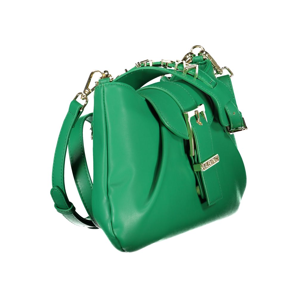 Evening Handbag by Mario Valentino for women in polyethylene green features a signature silhouette, showcasing a secure zipper and signature internal-pockets with versatile shoulder-strap, handle & adjustable-strap for a sophisticated look.