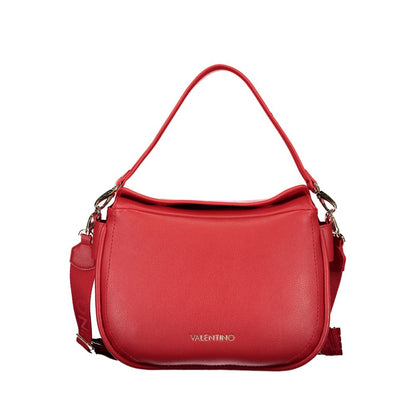 This Handbag by Mario Valentino for women in polyethylene and red & signature presents a sculptural silhouette featuring a secure magnetic, ample built-in-compartments & internal-pockets, and versatile shoulder-strap, adjustable-strap & handle for a sculptural finish.